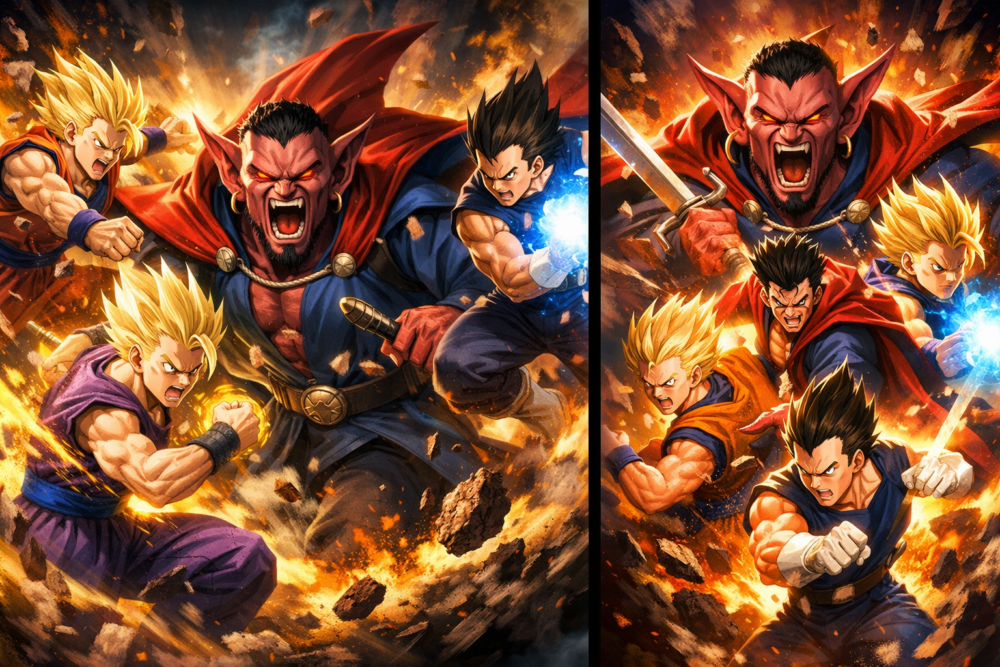 What If Dabura Had Fought Gohan, Vegeta, and Goku at the Same Time?